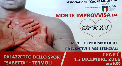 "Morte improvvisa da sport" il 15 dicembre convegno a Termoli - Molise News 24 (Blog)