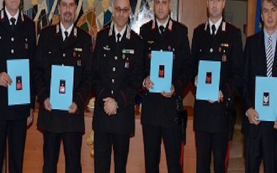 i nove militari premiati a Isernia