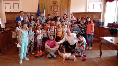 Campobasso visita dei ragazzi del Campus al Comune