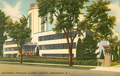 cartolina della meravigliosa fabbrica della “Calart Company” (California Artificial Flower Company)