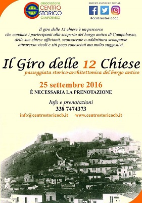 Campobasso, il Giro delle 12 Chiese torna il 25 settembre