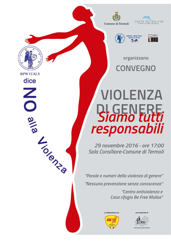 Termoli, il programma delle iniziative per dire no alla violenza sulle donne convegno violenza di genere
