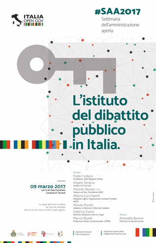 L'istituto del dibattito pubblico in Italia