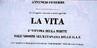 Pietrabbondante, un necrologio per il biotestamento