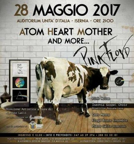 "Atom Heart Mother and more...", la musica dei Pink Floyd all'Auditorium Unità d'Italia di Isernia