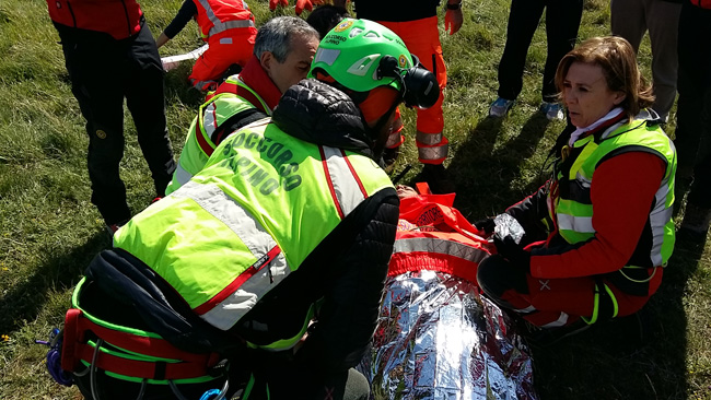 Corpo Nazionale Soccorso Alpino e Speleologico per soccorso a ciclista a Roccamandolfi