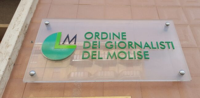 Campobasso, targa Ordine dei Giornalisti Molise