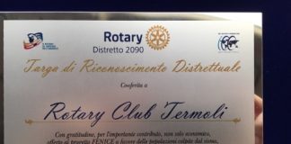 Riconoscimenti al Rotary club di Termoli