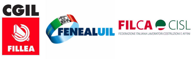 FenealUil – Filca Cisl – Fillea Cgil loghi