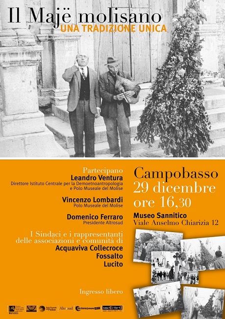 Il Majë molisano venerdì 29 dicembre al Museo Sannitico