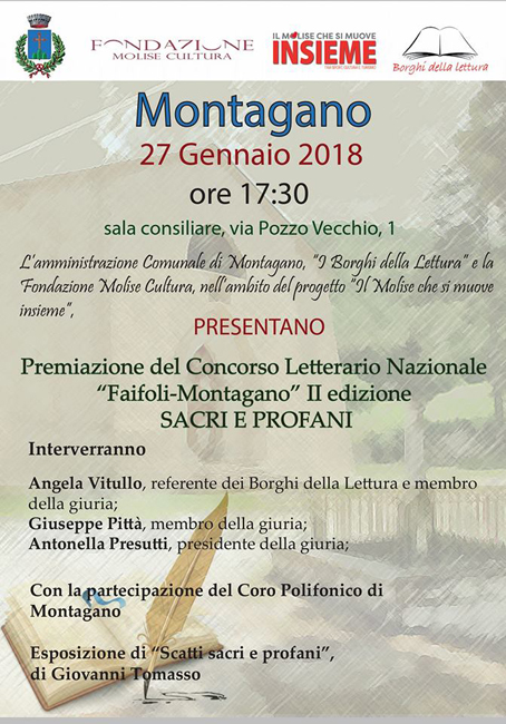 2° Concorso letterario nazionale "Faifoli Montagano", la premiazione