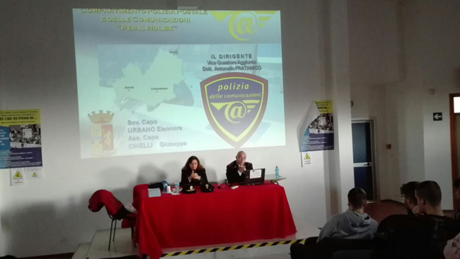 Termoli: incontro domani all'I.I.S.S. Alfano con la polizia postale