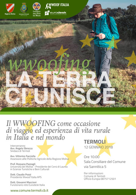 Termoli, venerdì 12 gennaio convegno sul tema del wwoofing