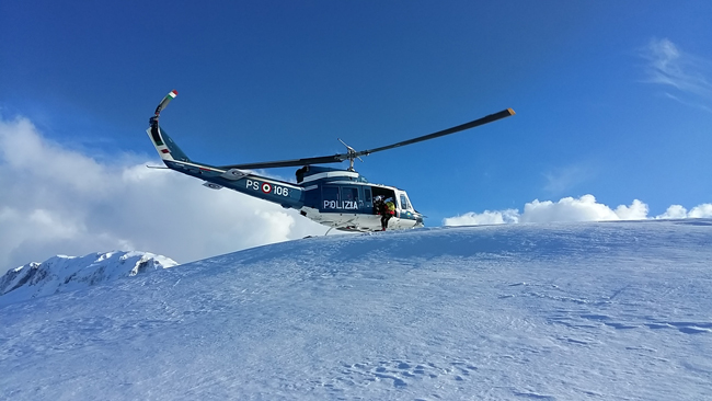 Matese, esercitazione con l'elicottero per il Soccorso Alpino 