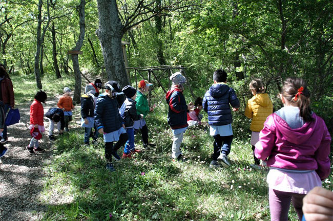 bambini bosco del cuore