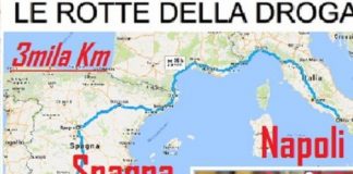 grafico rotta droga Italia Spagna