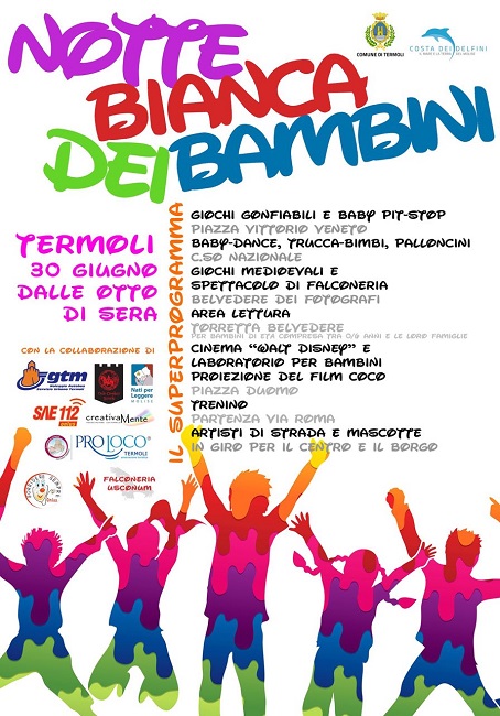 notte bianca bambini Termoli locandina