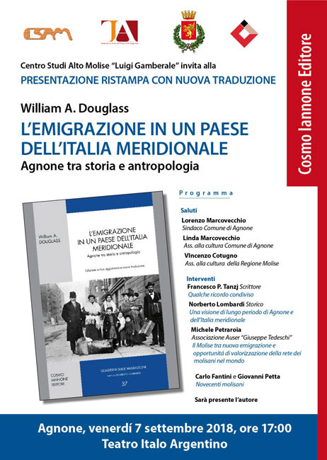 Agnone, il 7 settembre si parla di emigrazione