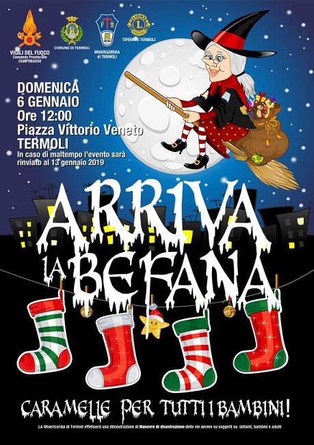 Befana a Termoli: festa in piazza per i bambini