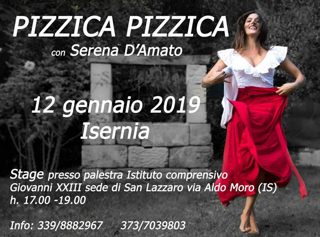 Isernia, stage di pizzica con Serena D'Amato