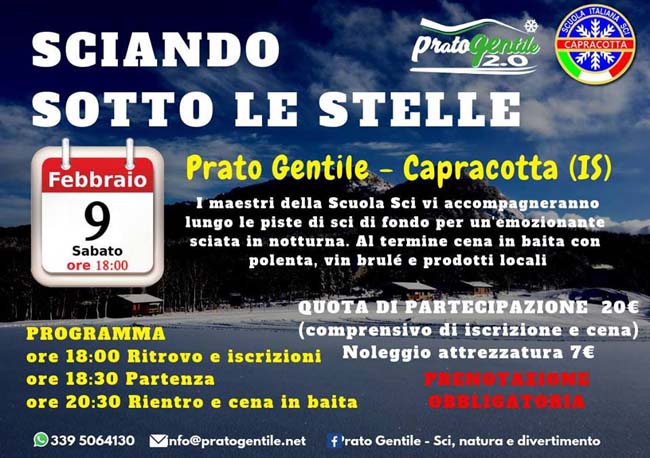 sciando sotto le stelle 9 febbraio 2019