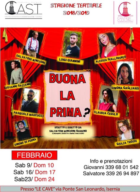 "Buona la prima?" in scena a Le Cave Isernia