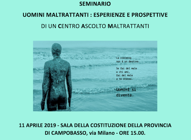 "Uomini maltrattati", seminario domani nella sala Provincia di Campobasso