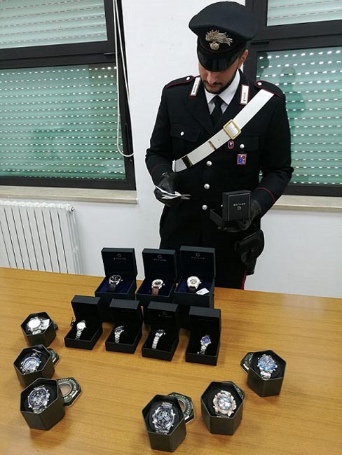 sequestro orologi carabinieri