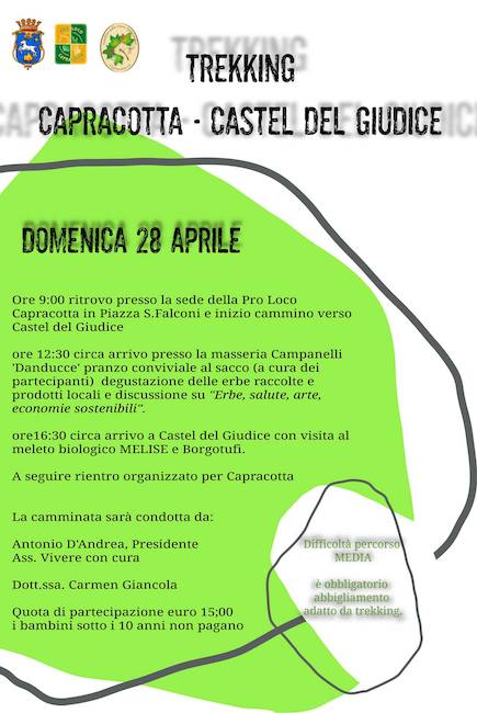 trekking capracotta castel del giudice 28 aprile 2019