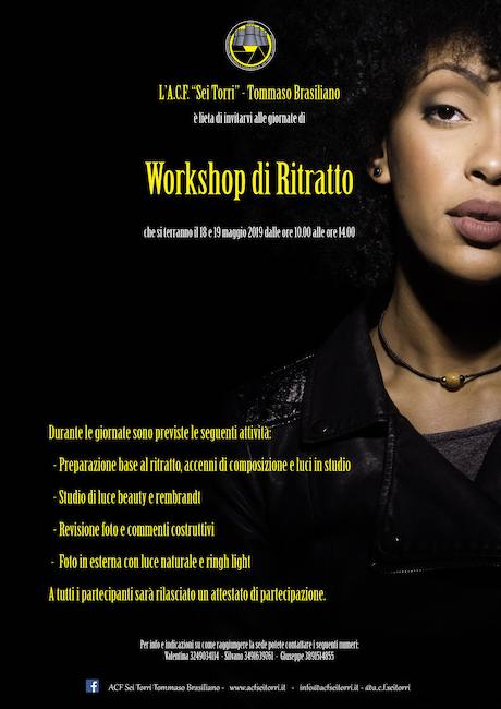 workshop di ritratto Campobasso 2019
