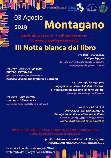 notte bianca del libro 3 agosto 2019