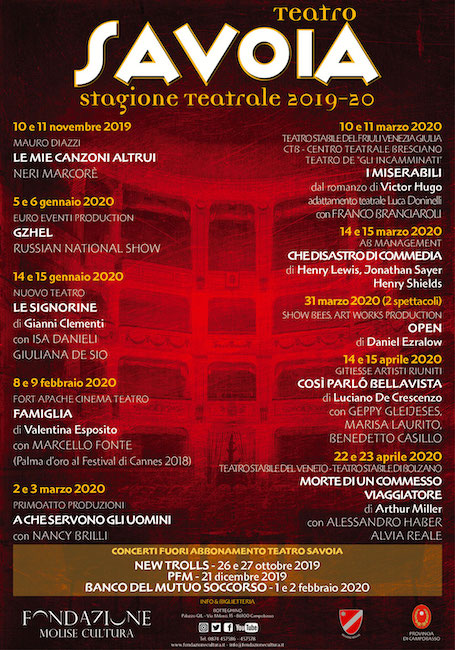 teatro savoia 2019-2020 locandina