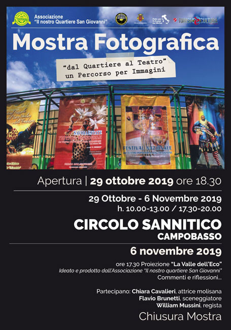 locandina mostra dal quartiere al teatro 2019