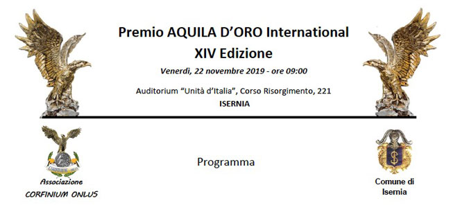 14° Premio Aquila D'Oro International a Isernia