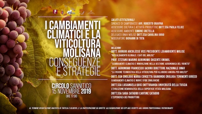 i cambiamenti climatici viticultura 15 novembre 2019