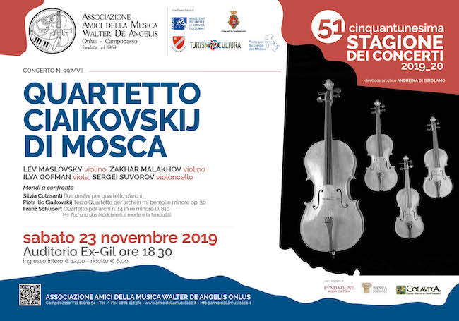 Quartetto Ciaikovskij di Mosca all'Auditorio Ex-Gil – Campobasso: ecco quando - Molise News 24