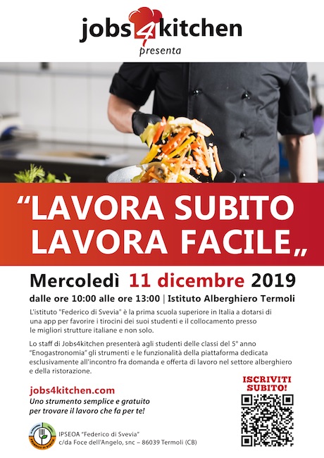 lavora subito, lavora facile 11 dicembre Termoli