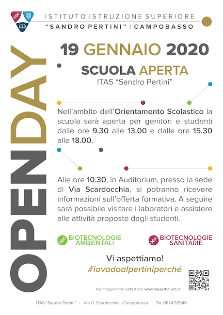 openday pertini biotecnologico 2020