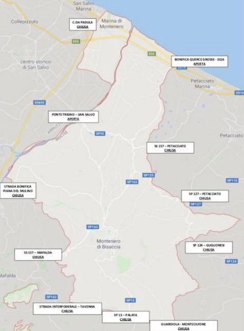 mappa zone rosse molise