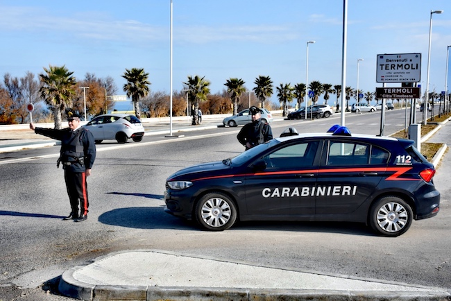 termoli posto di blocco Carabinieri