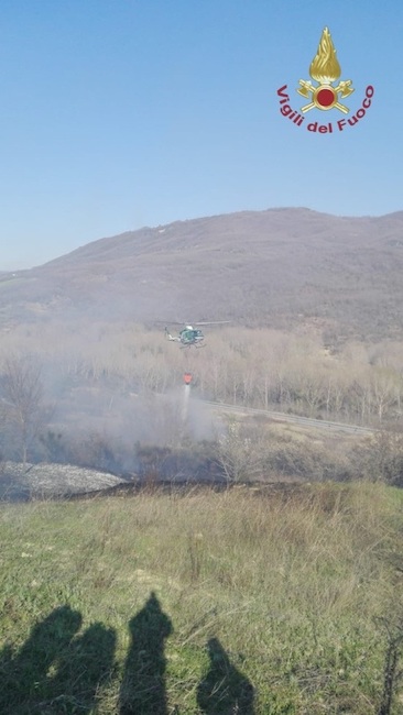 Incendio a Poggio Sannita