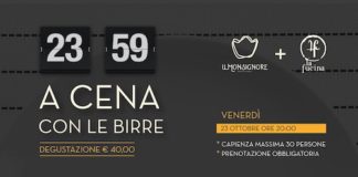 a cena con le birre 23 ottobre 2020