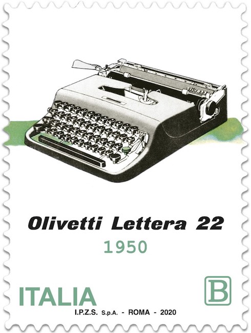 francobollo olivetti lettera 22