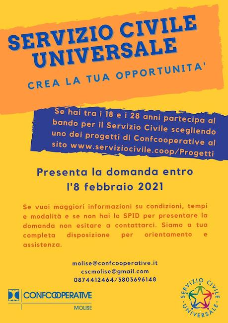 servizio civile universale confcooperative molise