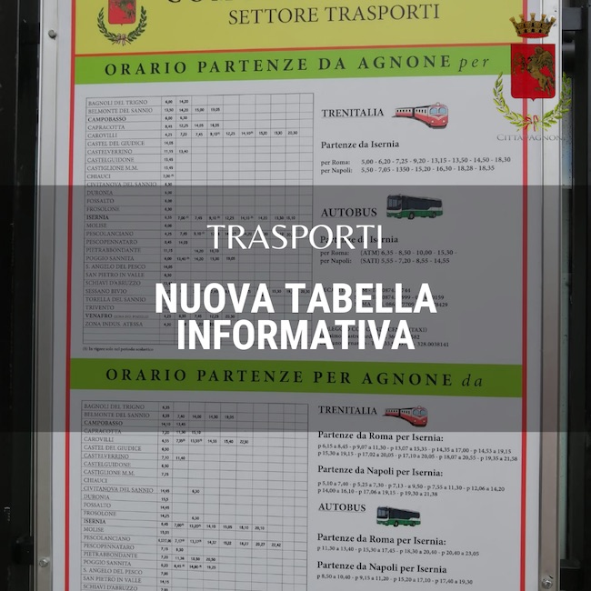 trasporti tabella informativa agnone