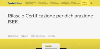 rilascio certificazione dichiarazione isee