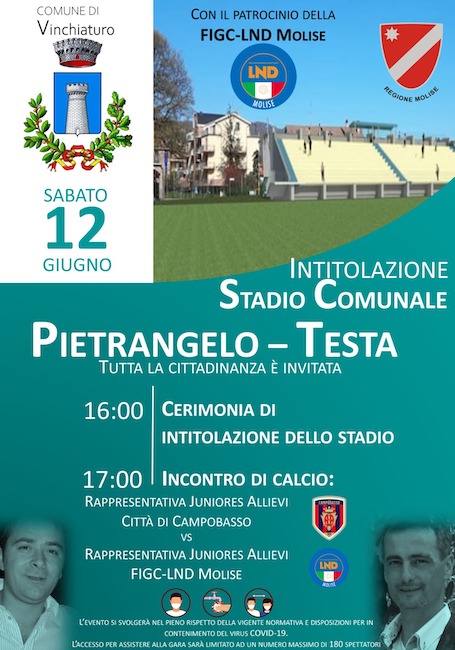 intitolazione stadio vinchiaturo