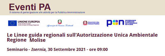 eventi pa 30 settembre 2021