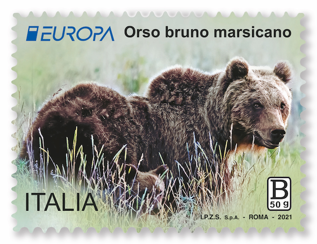 francobollo orso europa 2021