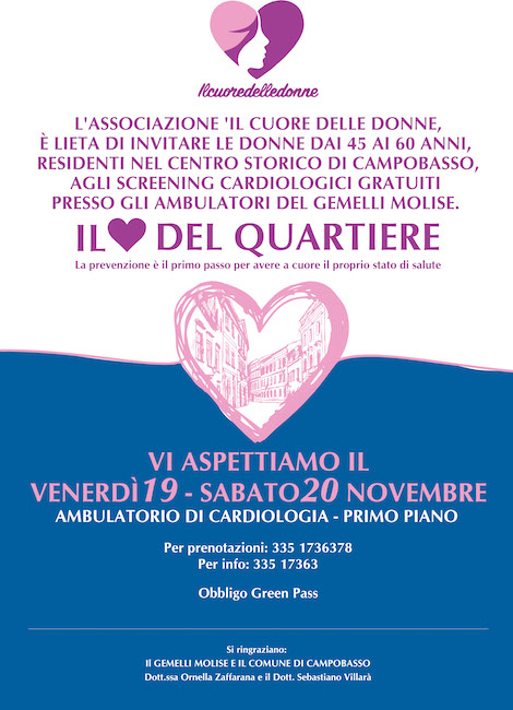 locandina cuore delle donne 19-20 novembre 2021